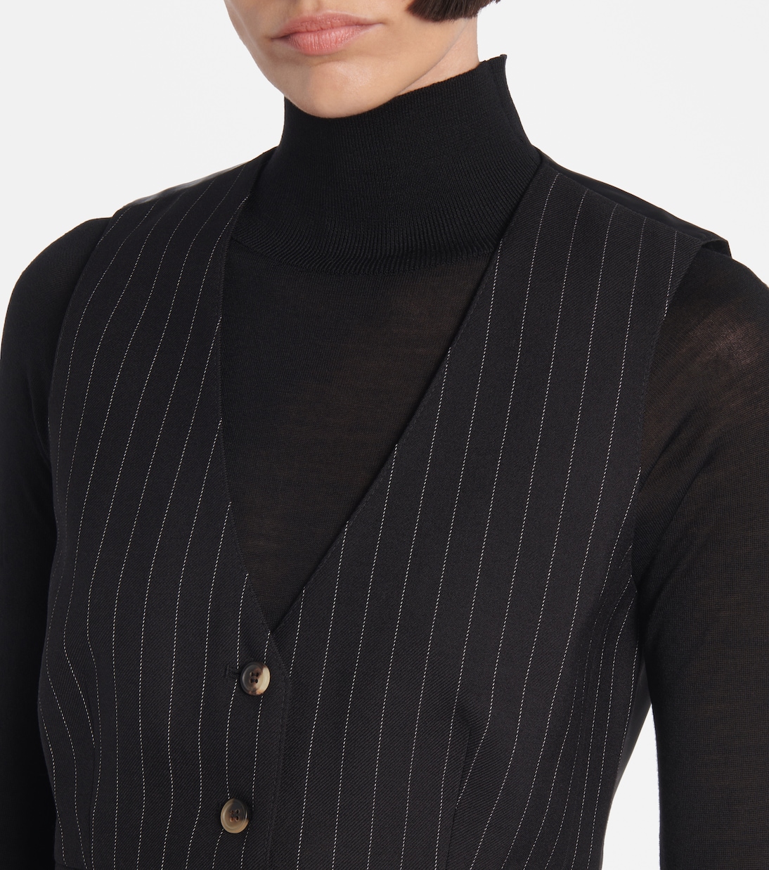Pinstripe wool vest  | Wardrobe.NYC