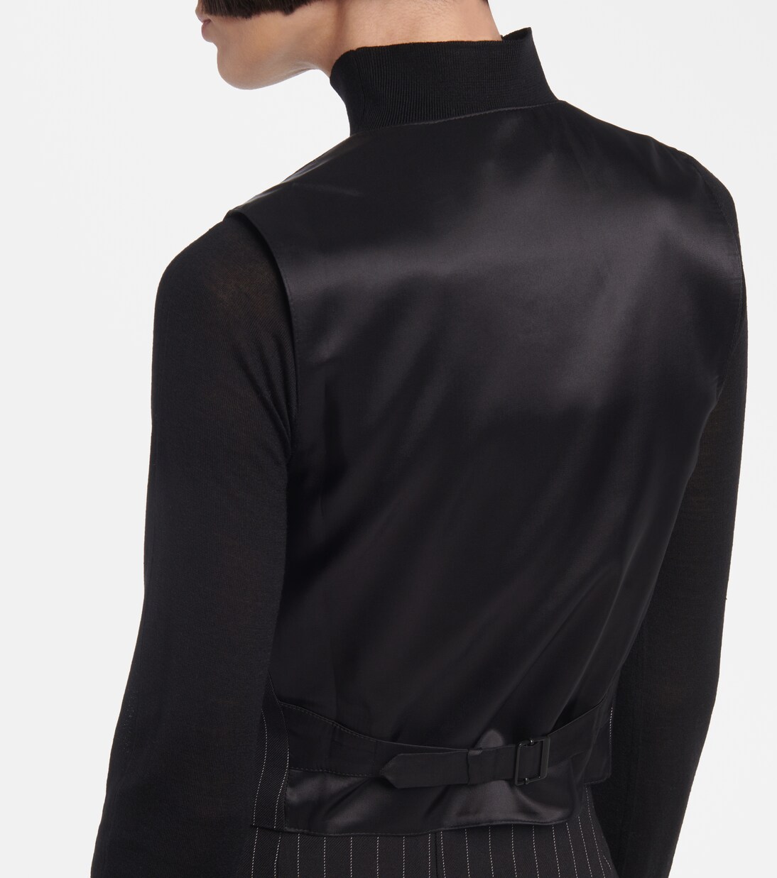 Pinstripe wool vest  | Wardrobe.NYC