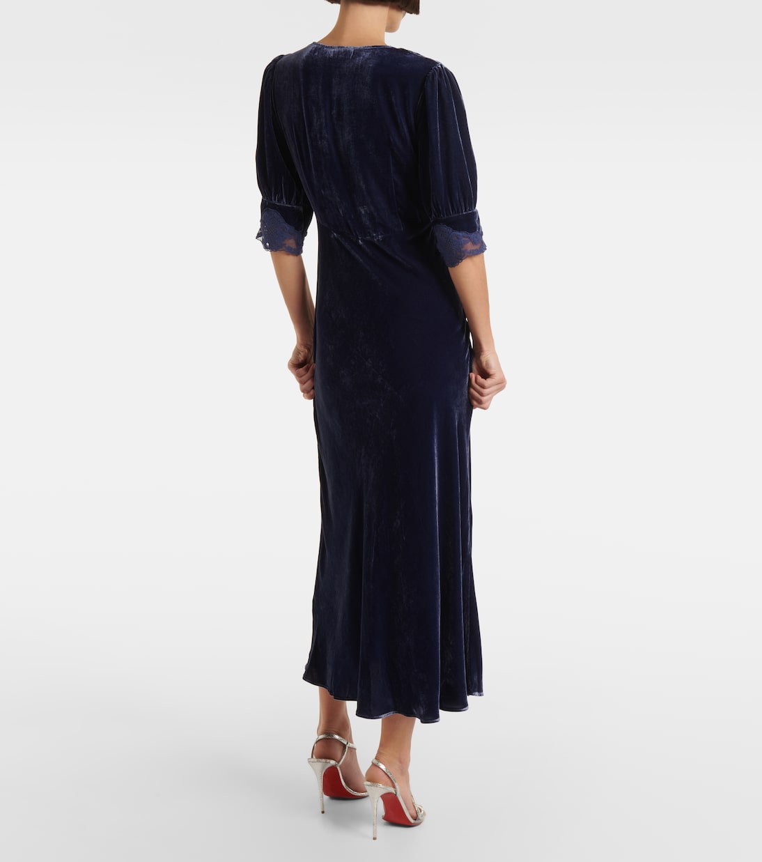 Robe longue Simone en velours | Rixo