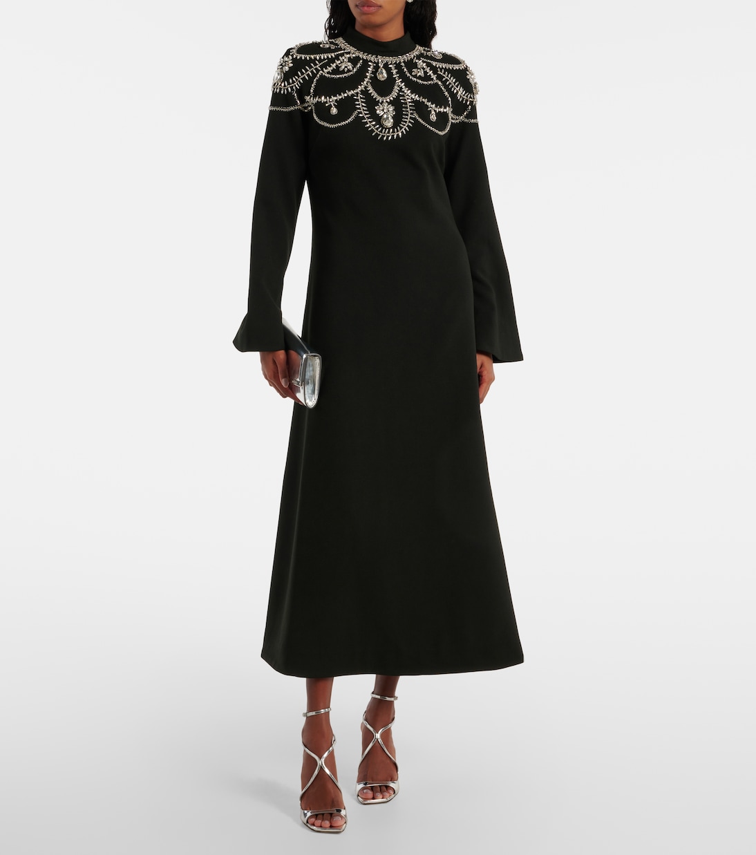 Robe midi Odetta à ornements | Simkhai