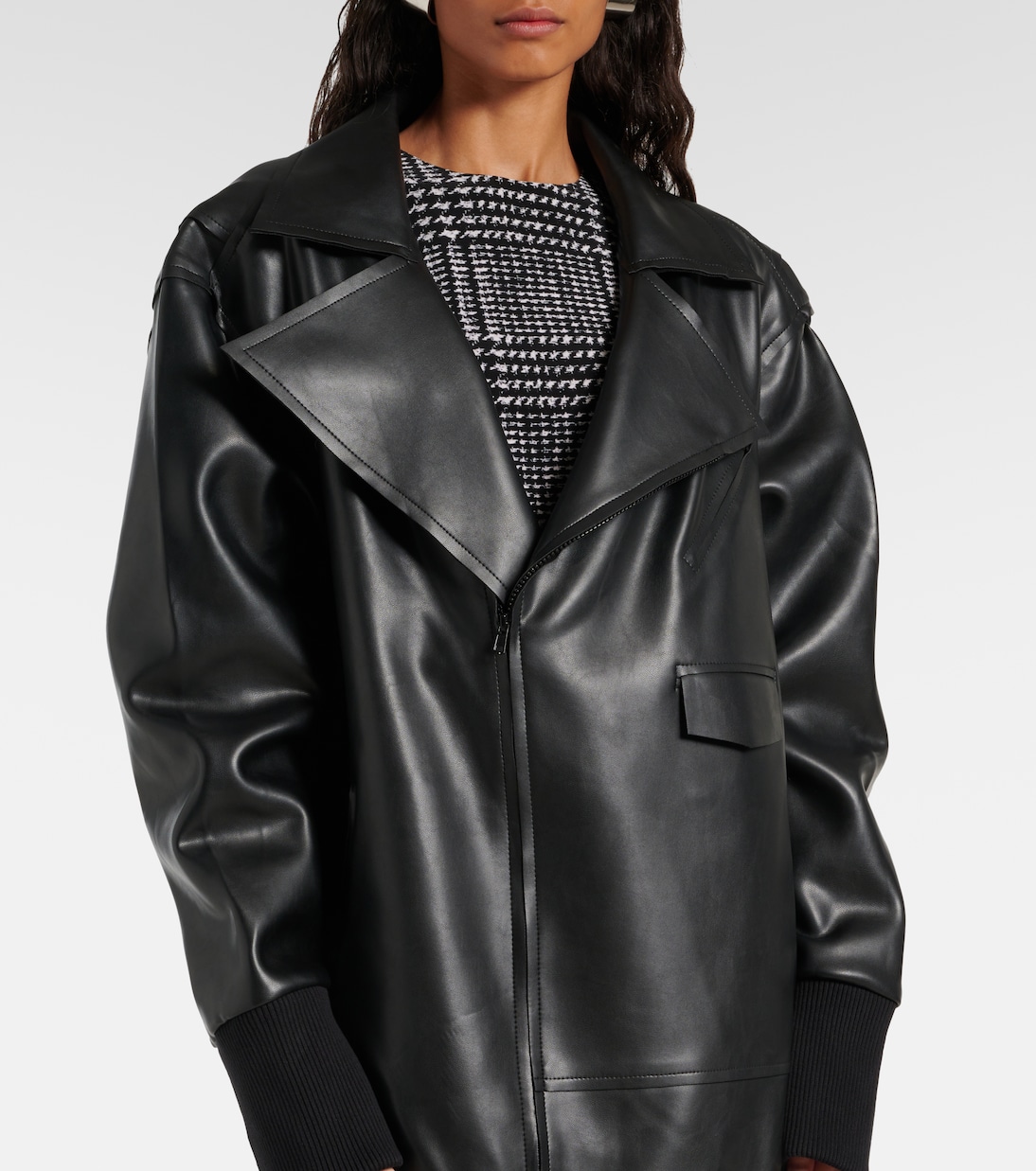 Oversize-Jacke aus Lederimitat | Norma Kamali