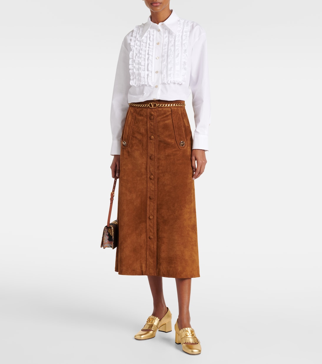 VLogo Signature fringed leather loafer pumps | Valentino Garavani