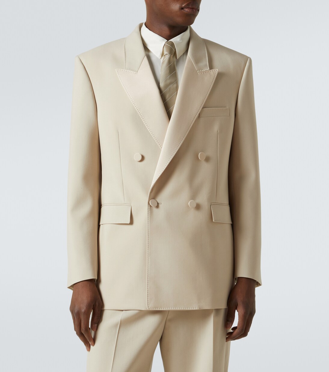 Double-breasted wool tuxedo jacket | Saint Laurent