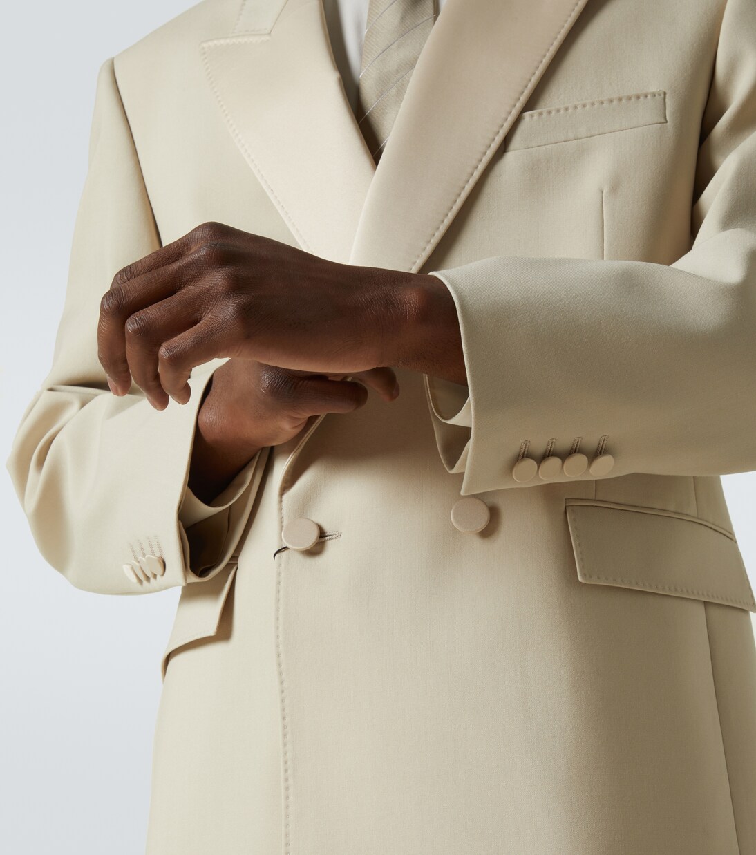 Double-breasted wool tuxedo jacket | Saint Laurent