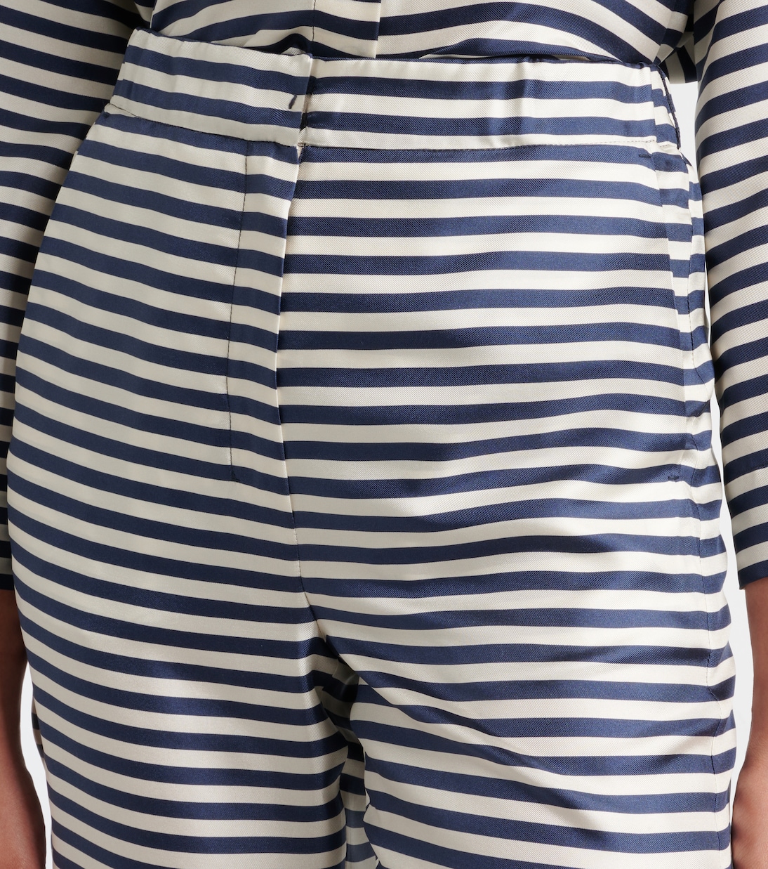 Pantalon ample Nine rayé en soie | 'S Max Mara