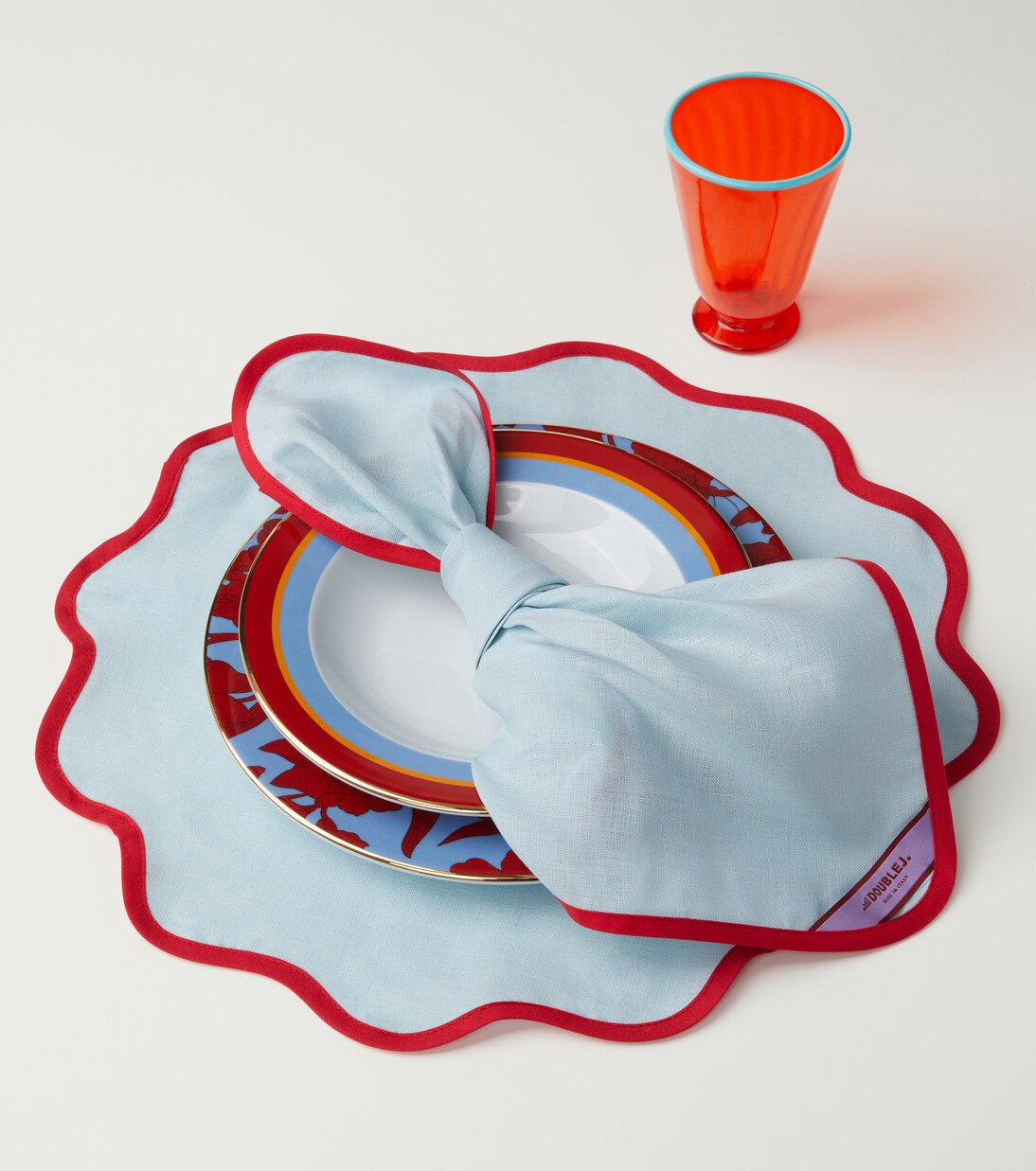 Rainbow Celeste Cloud set of 2 placemats | La DoubleJ