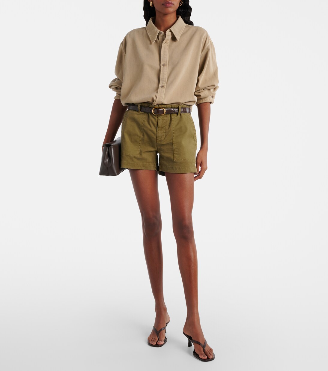 Cotton twill shorts  | Nili Lotan