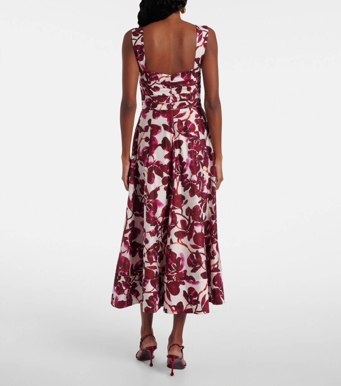 Robe midi Nerissa à fleurs | Rebecca Vallance