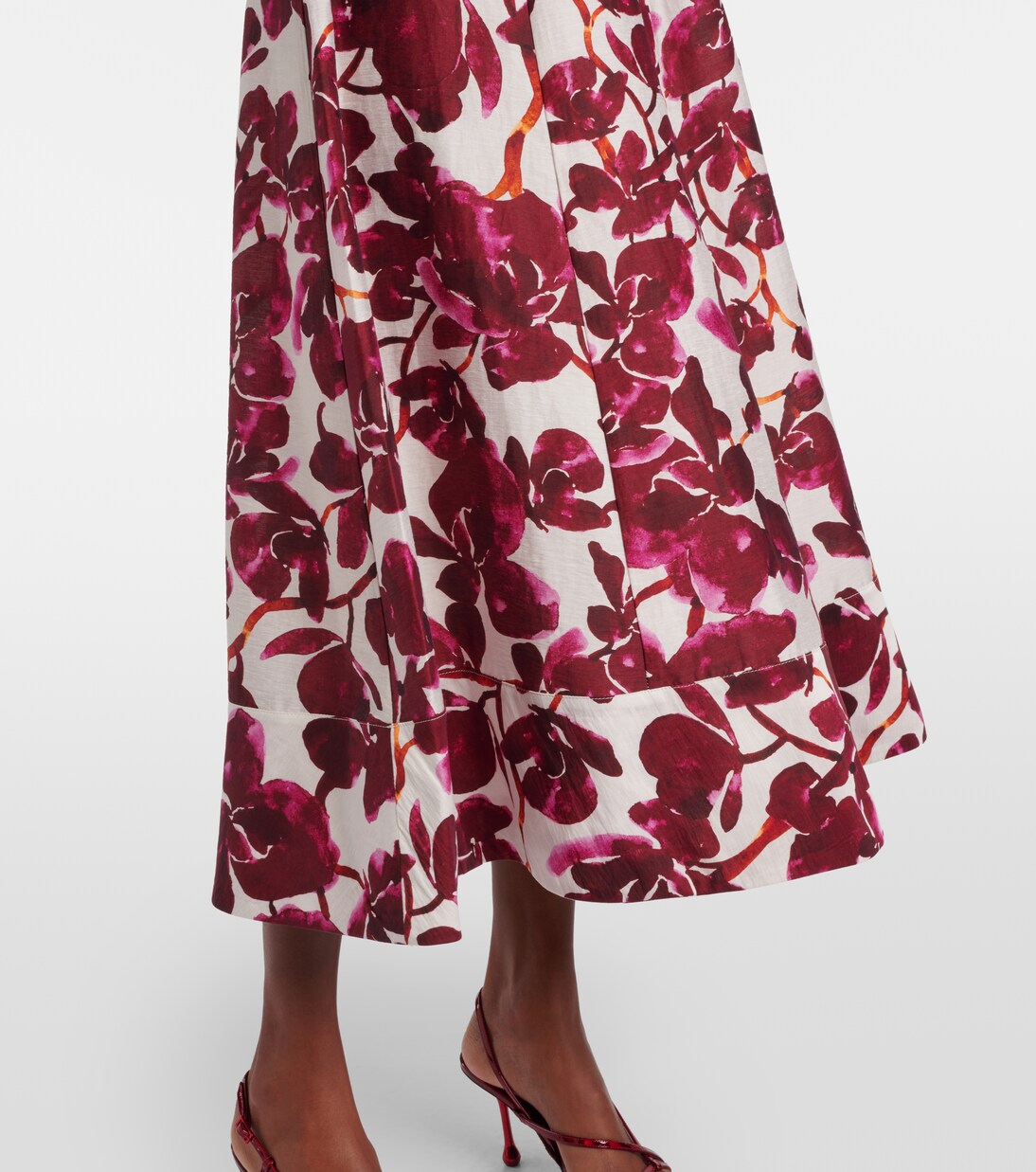 Robe midi Nerissa à fleurs | Rebecca Vallance