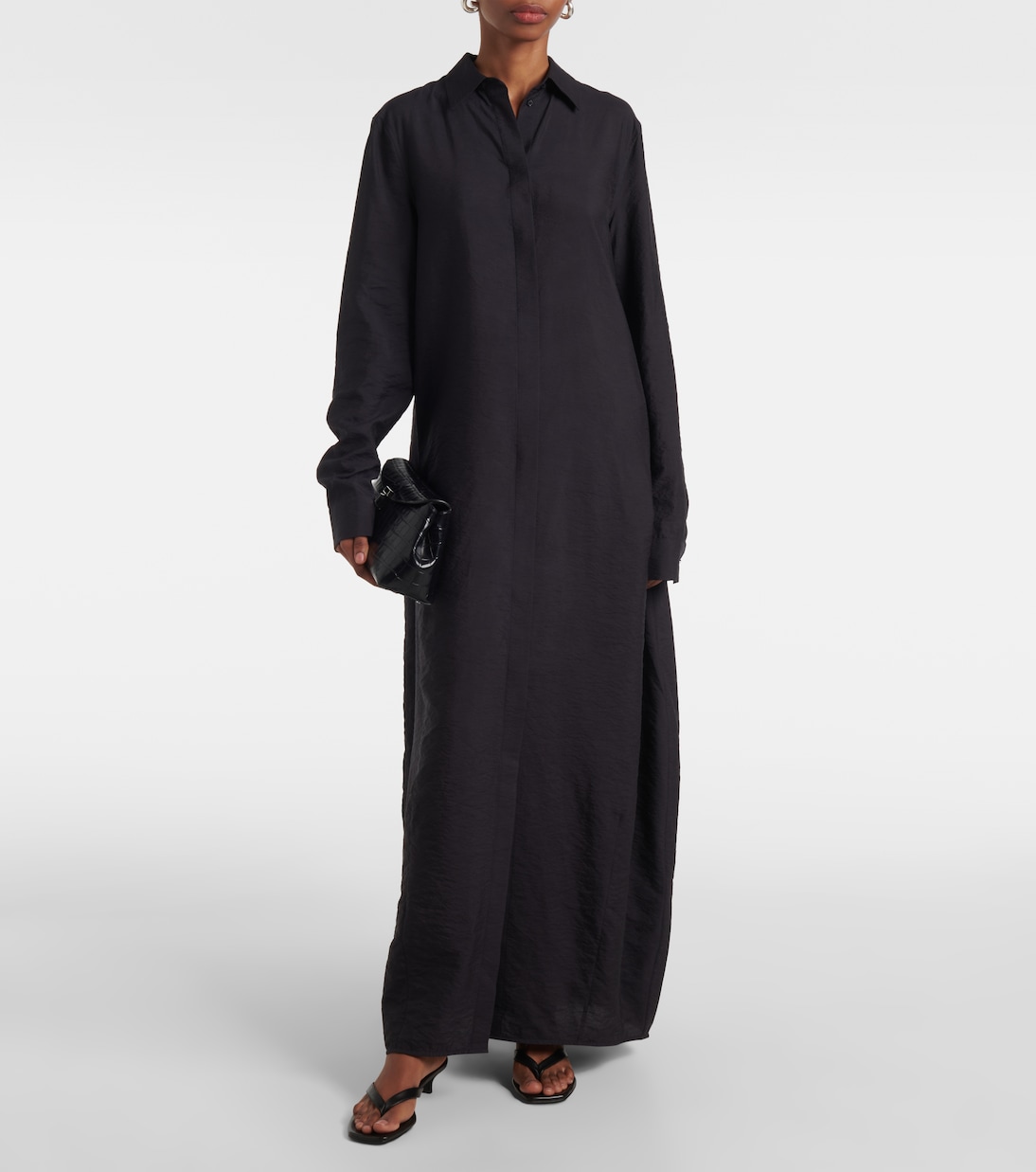 Vestido camisero de mezcla de seda | Toteme