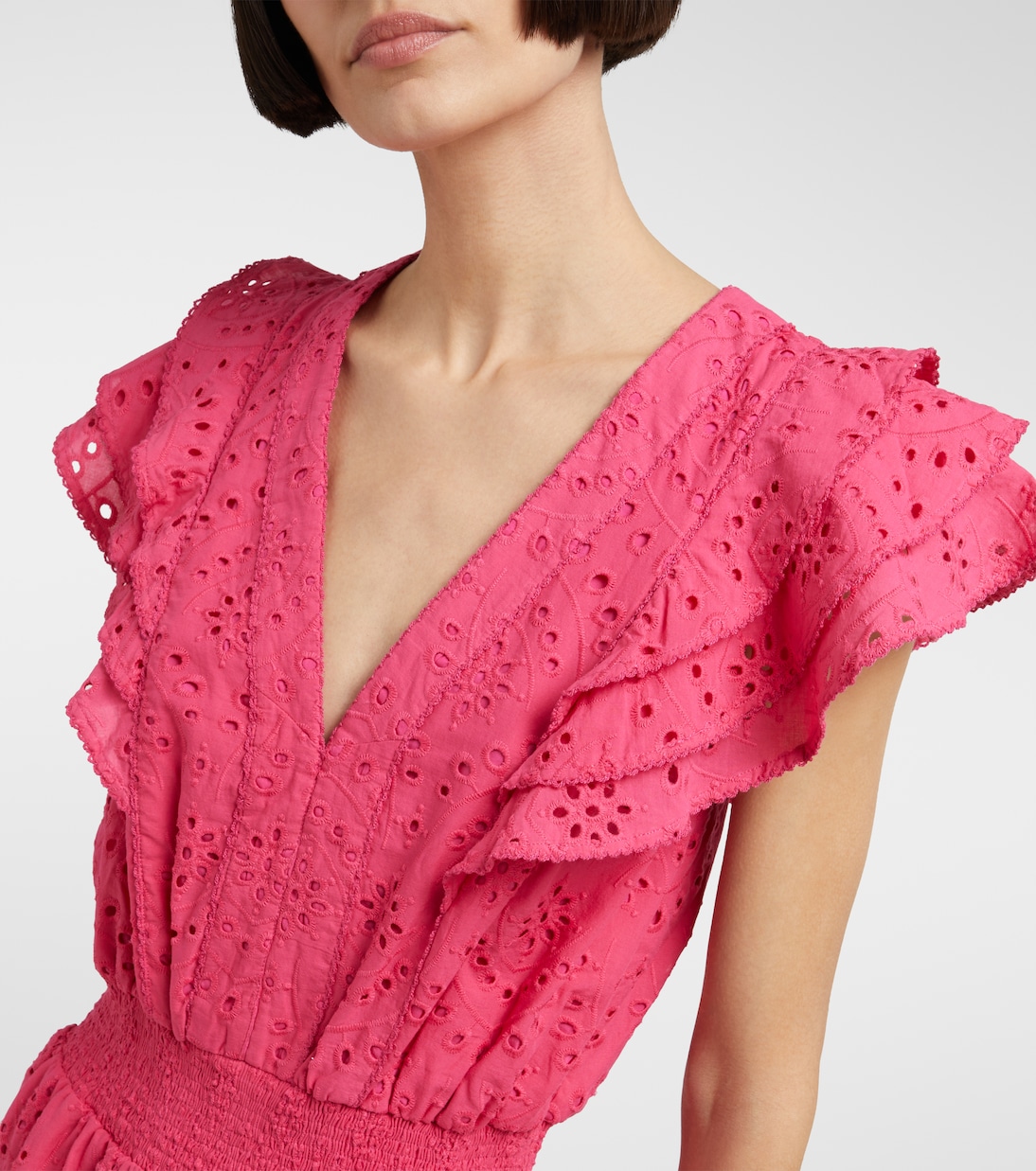 Camila shirred cotton minidress | Poupette St Barth