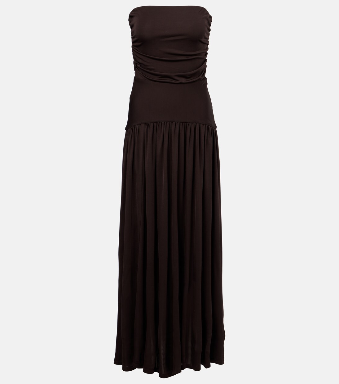 Mariana shirred jersey maxi dress | Staud