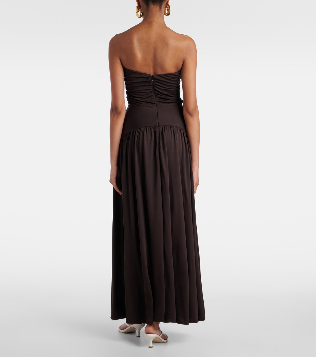Mariana shirred jersey maxi dress | Staud