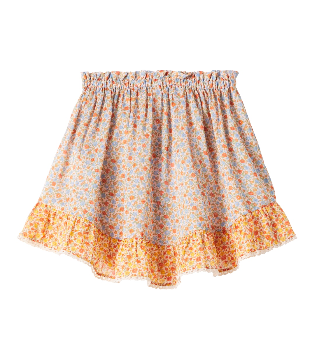 Falda Lucky de algodón floral con encaje | Zimmermann Kids