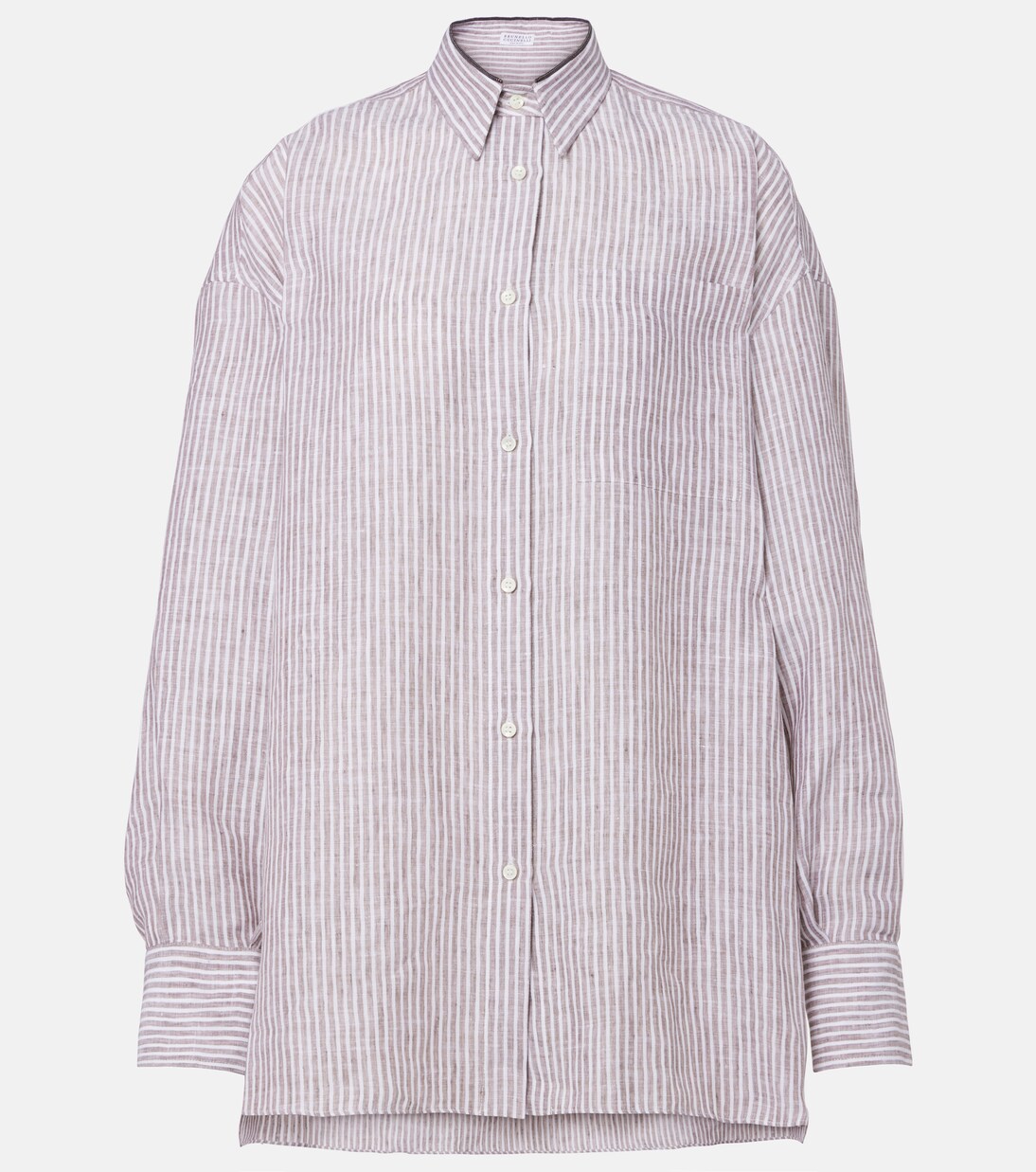 Monili striped linen shirt | Brunello Cucinelli