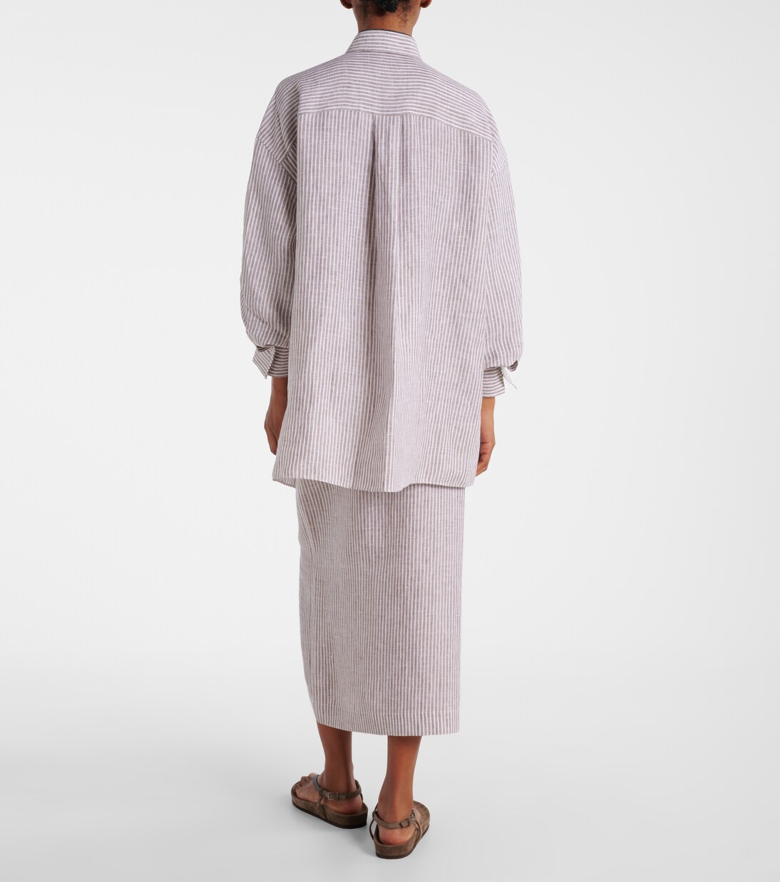 Monili striped linen shirt | Brunello Cucinelli