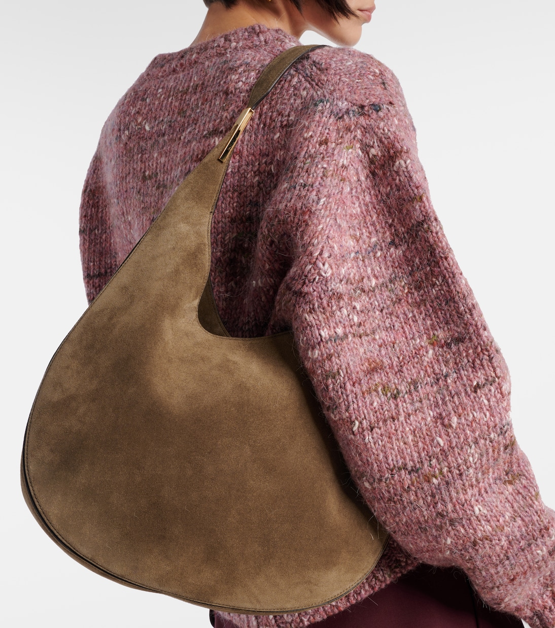 Schultertasche Florence Medium aus Veloursleder | Savette