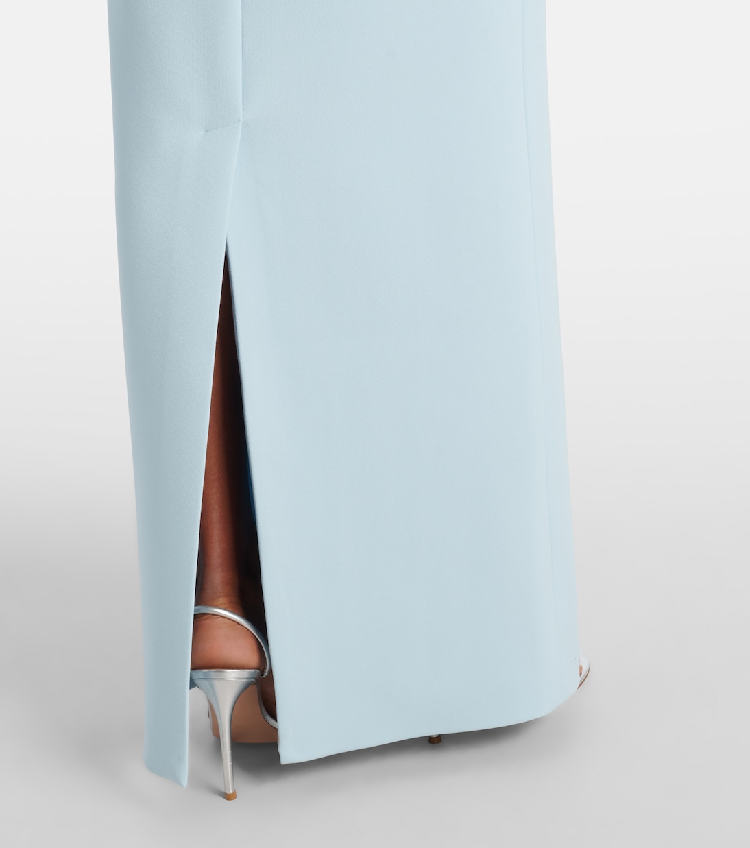 One-shoulder belted crêpe gown | Safiyaa