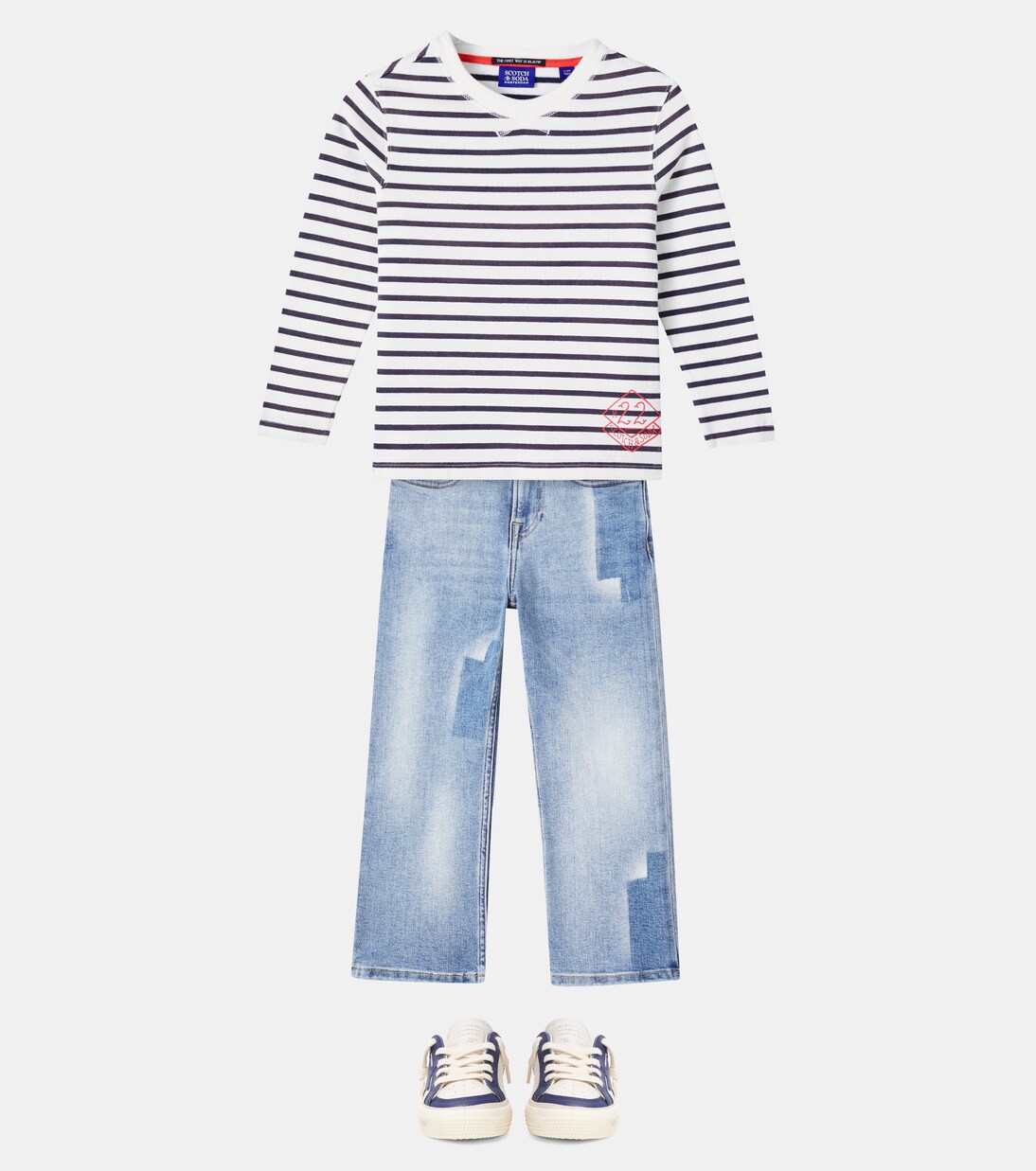 Daze embroidered straight jeans | Scotch & Soda Kids