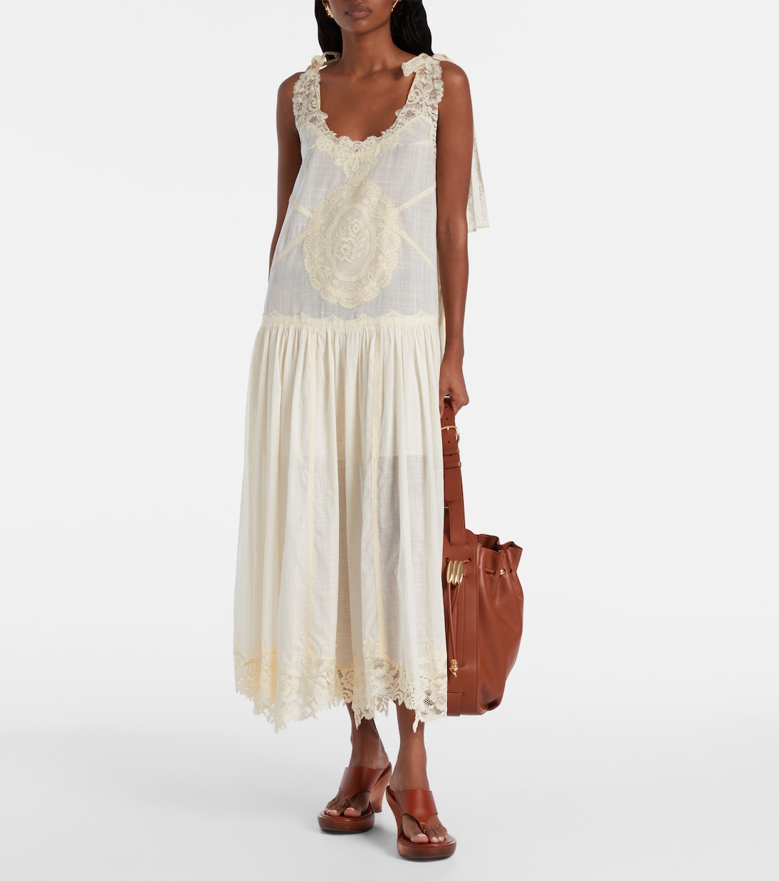Cascadian cotton lace midi dress | Zimmermann