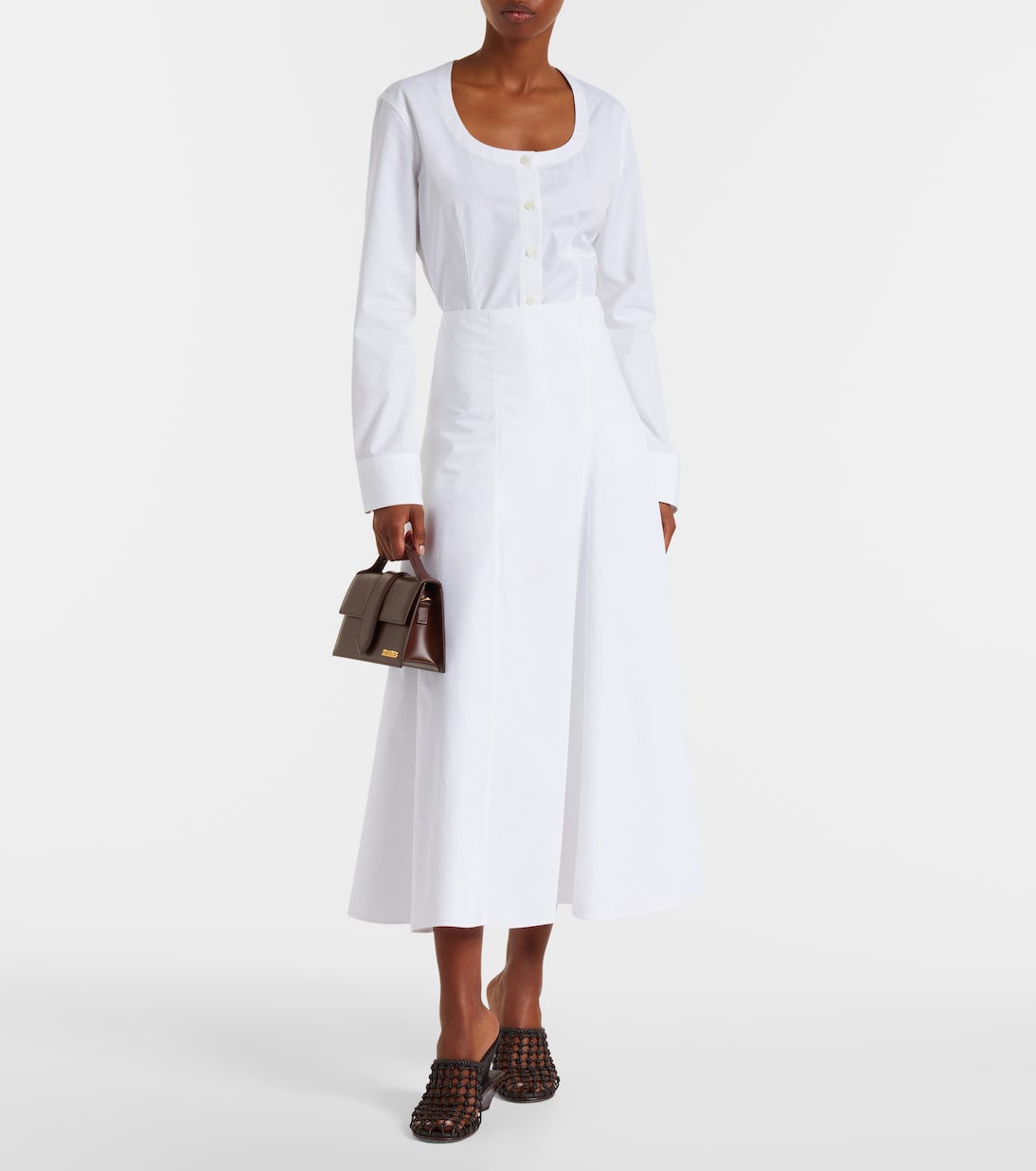 Midirock aus Baumwollpopeline | Jacquemus