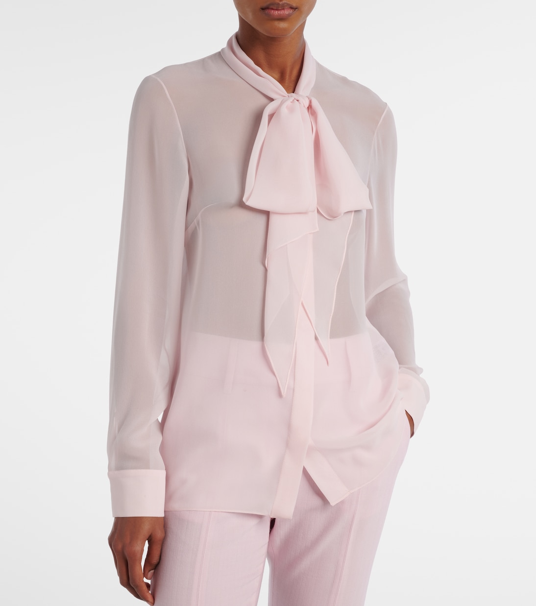 Shildon tie-neck silk blouse | Gabriela Hearst