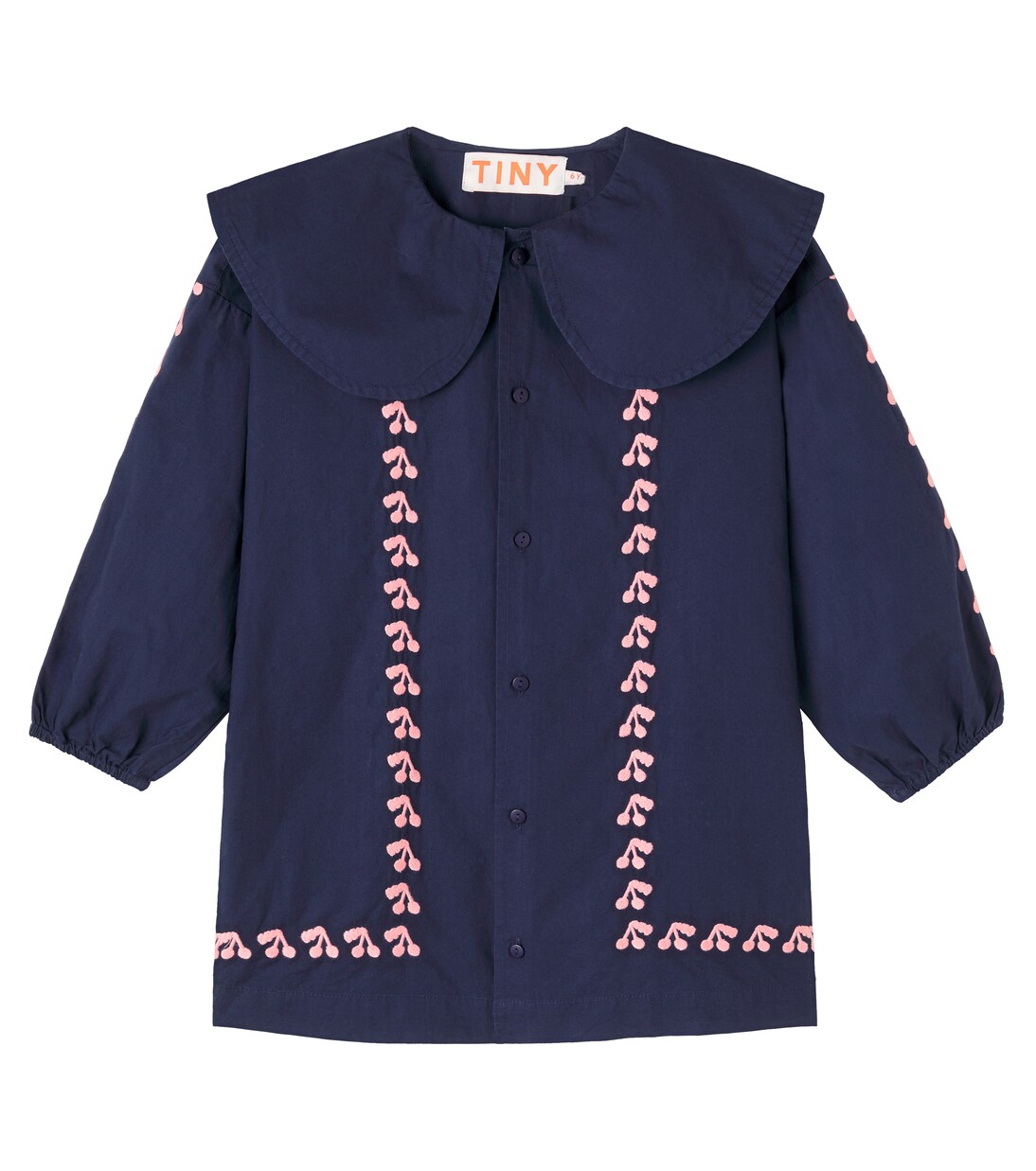 Abito Cherry in cotone con ricamo | Tinycottons
