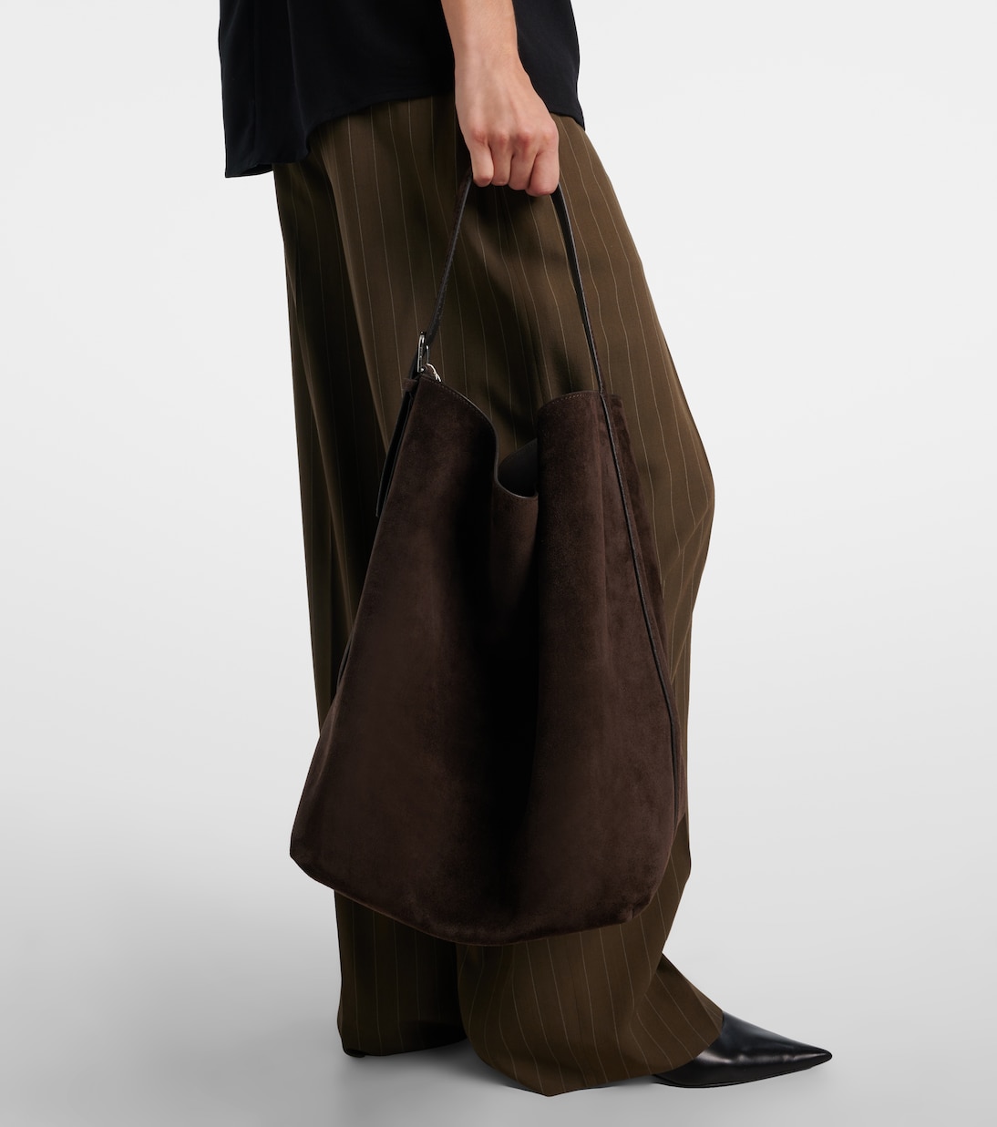 Sac Belted Large en daim | Toteme