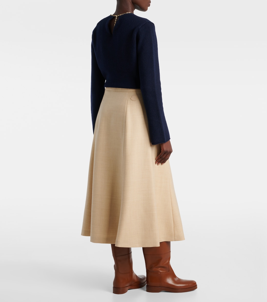 Virgin wool midi skirt | Moncler