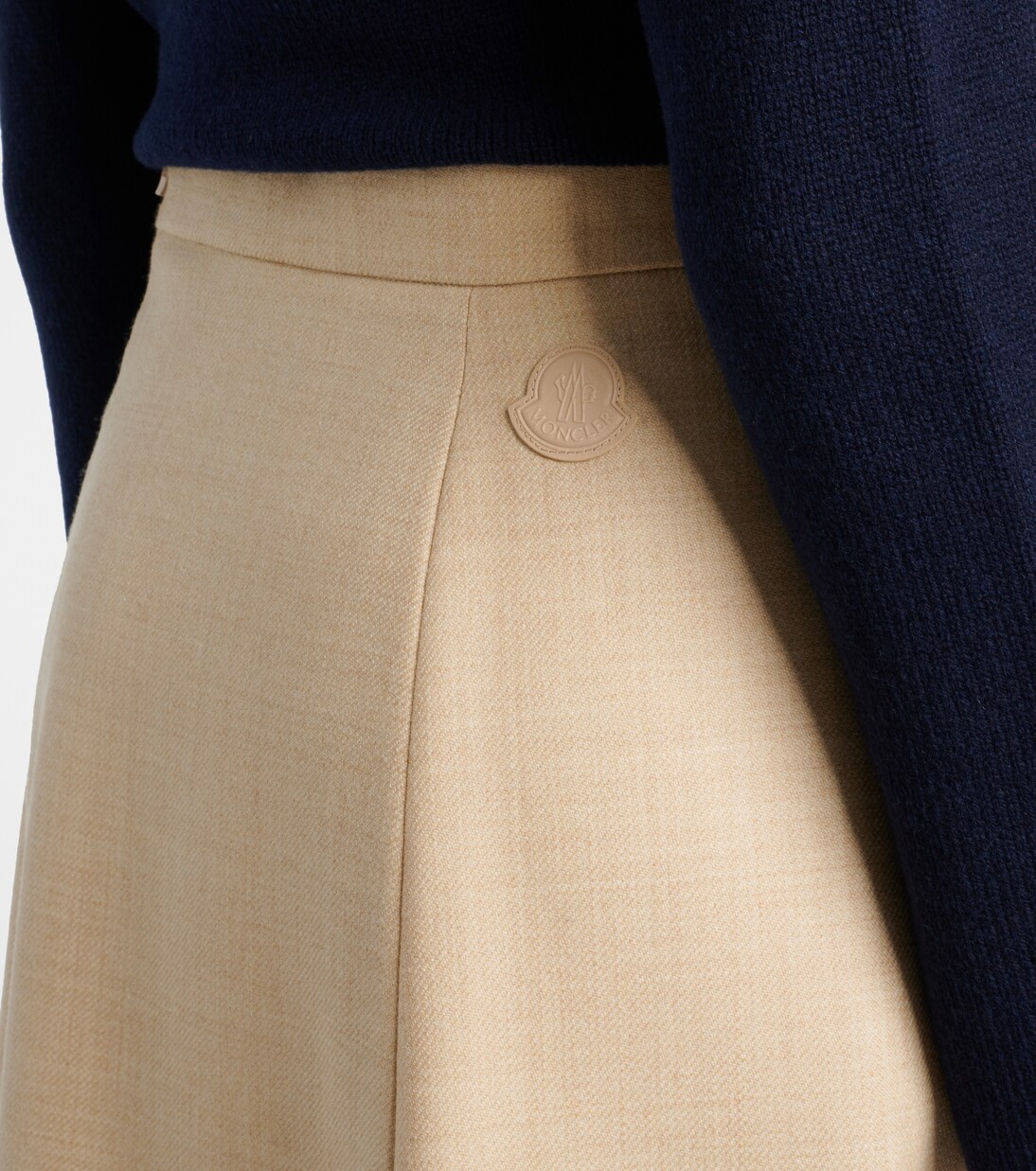 Virgin wool midi skirt | Moncler