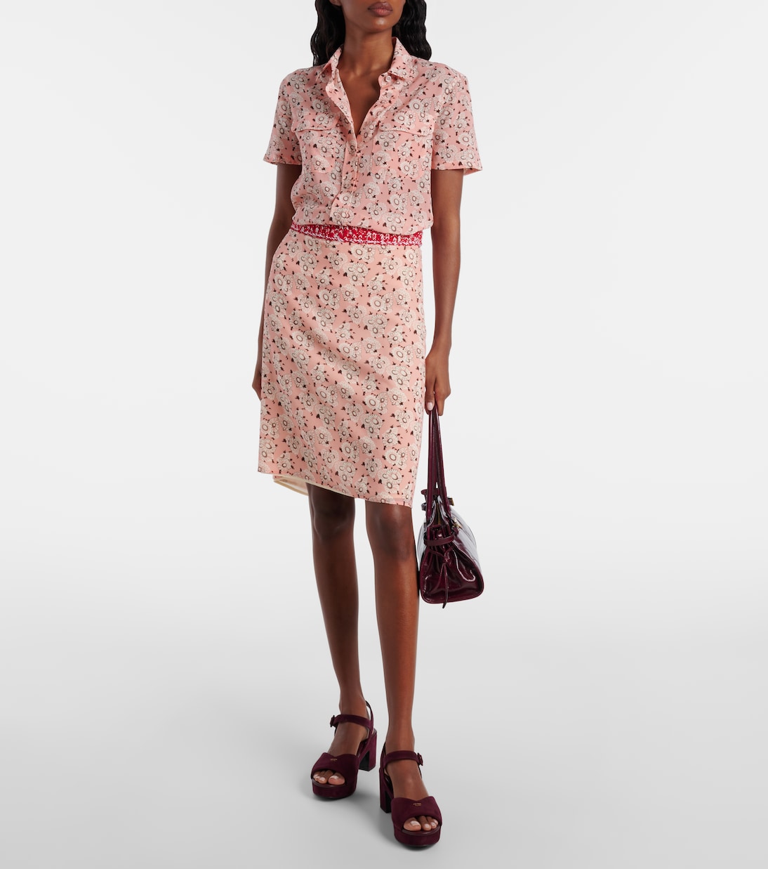 Suede platform sandals | Prada