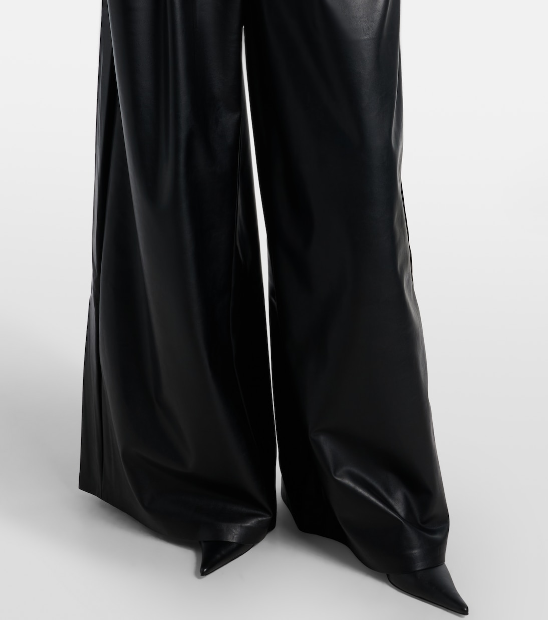 Pleated high-rise wide-leg pants | Norma Kamali