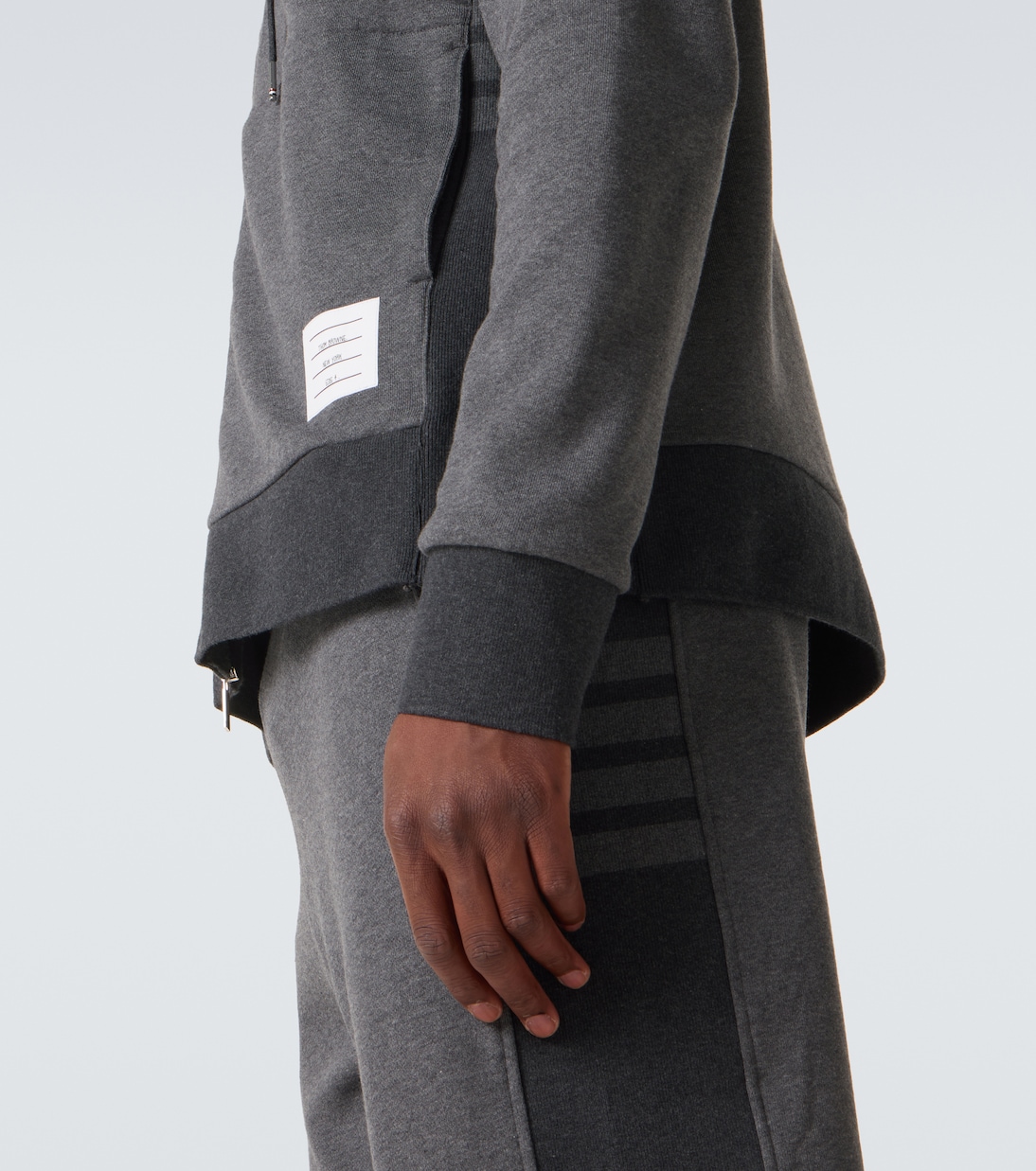 Kapuzenjacke 4-Bar aus Baumwoll-Jersey | Thom Browne