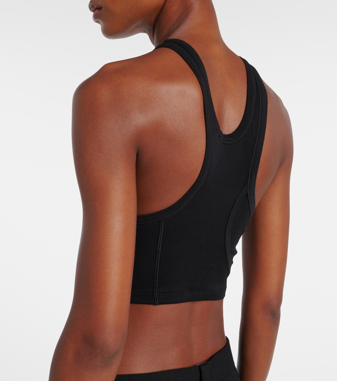 Pamela ribbed-knit cotton-blend crop top | Calvin Klein Collection