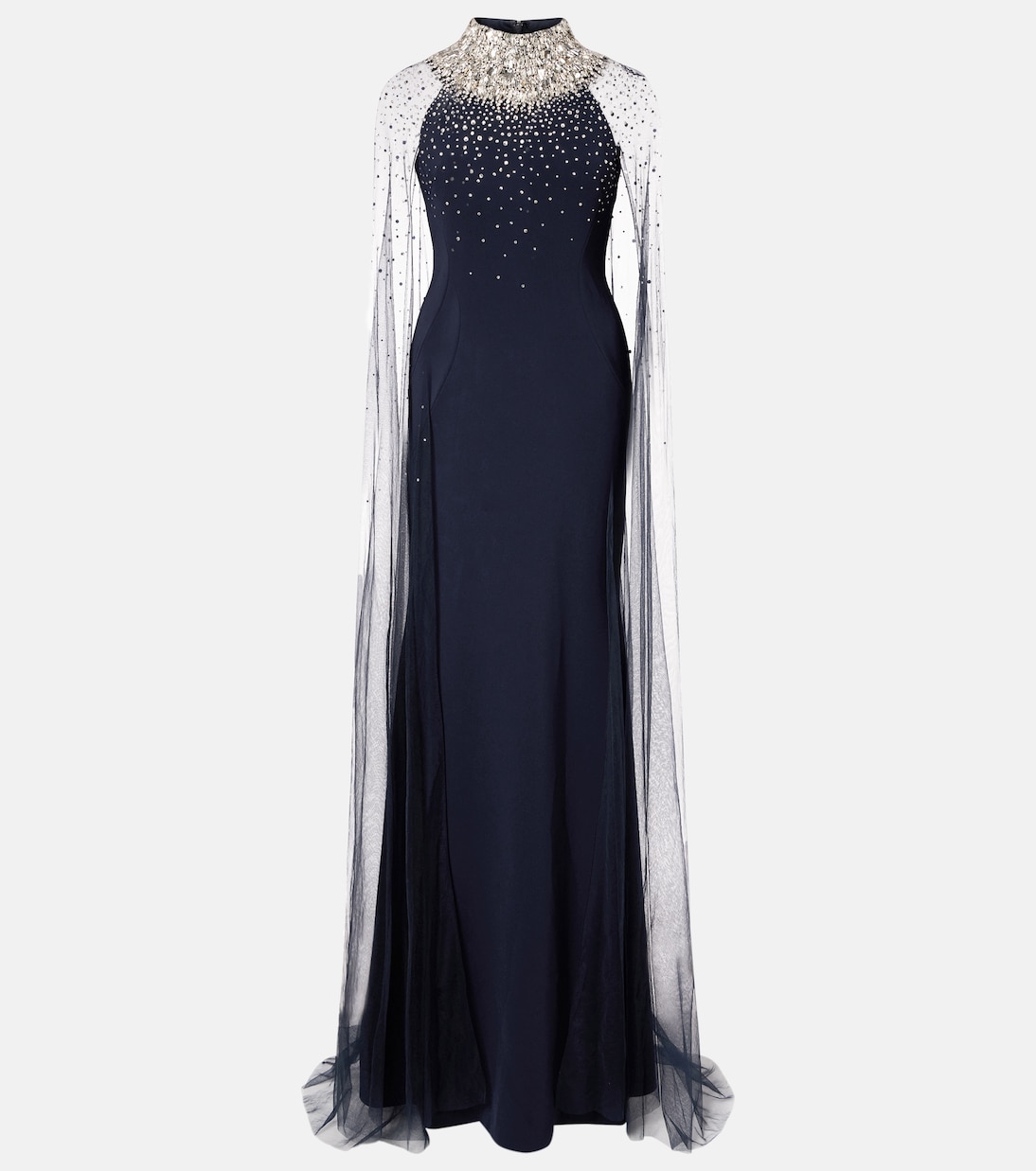 Zadie caped embellished gown | Jenny Packham