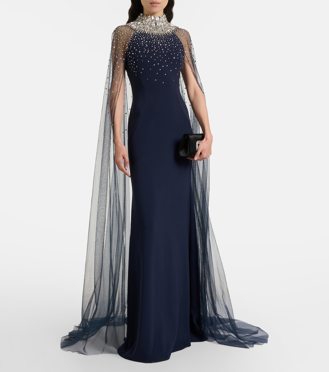 Zadie caped embellished gown | Jenny Packham