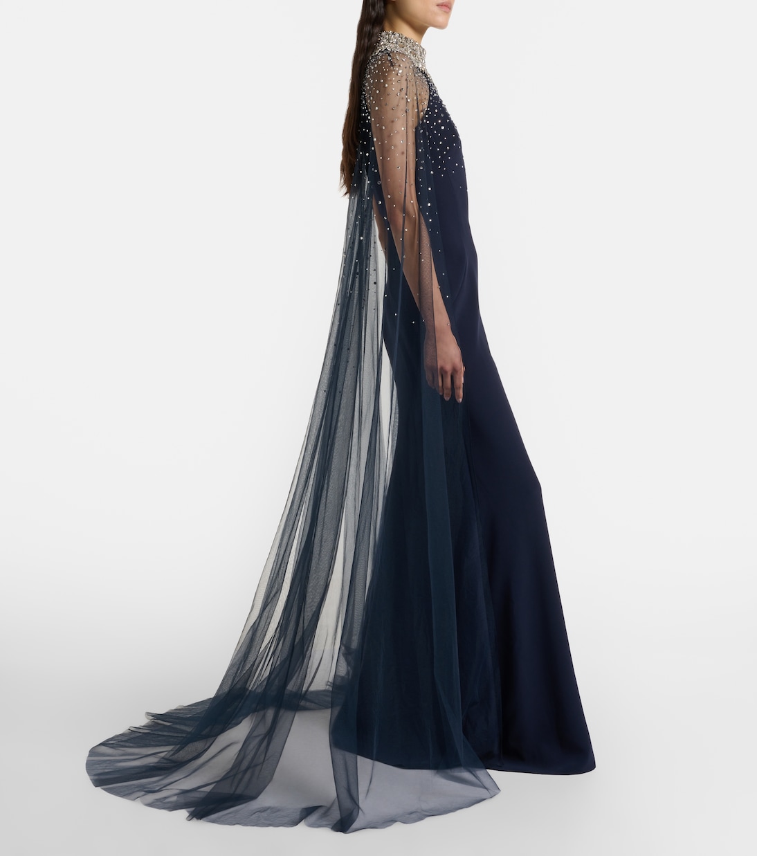 Zadie caped embellished gown | Jenny Packham