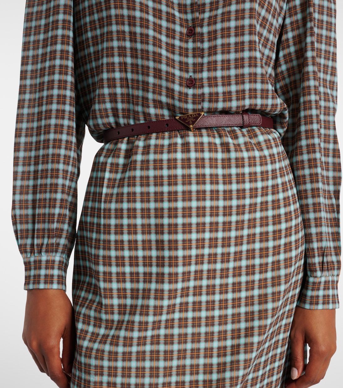 حزام للخصر من جلد سافيانو Triangle | Prada