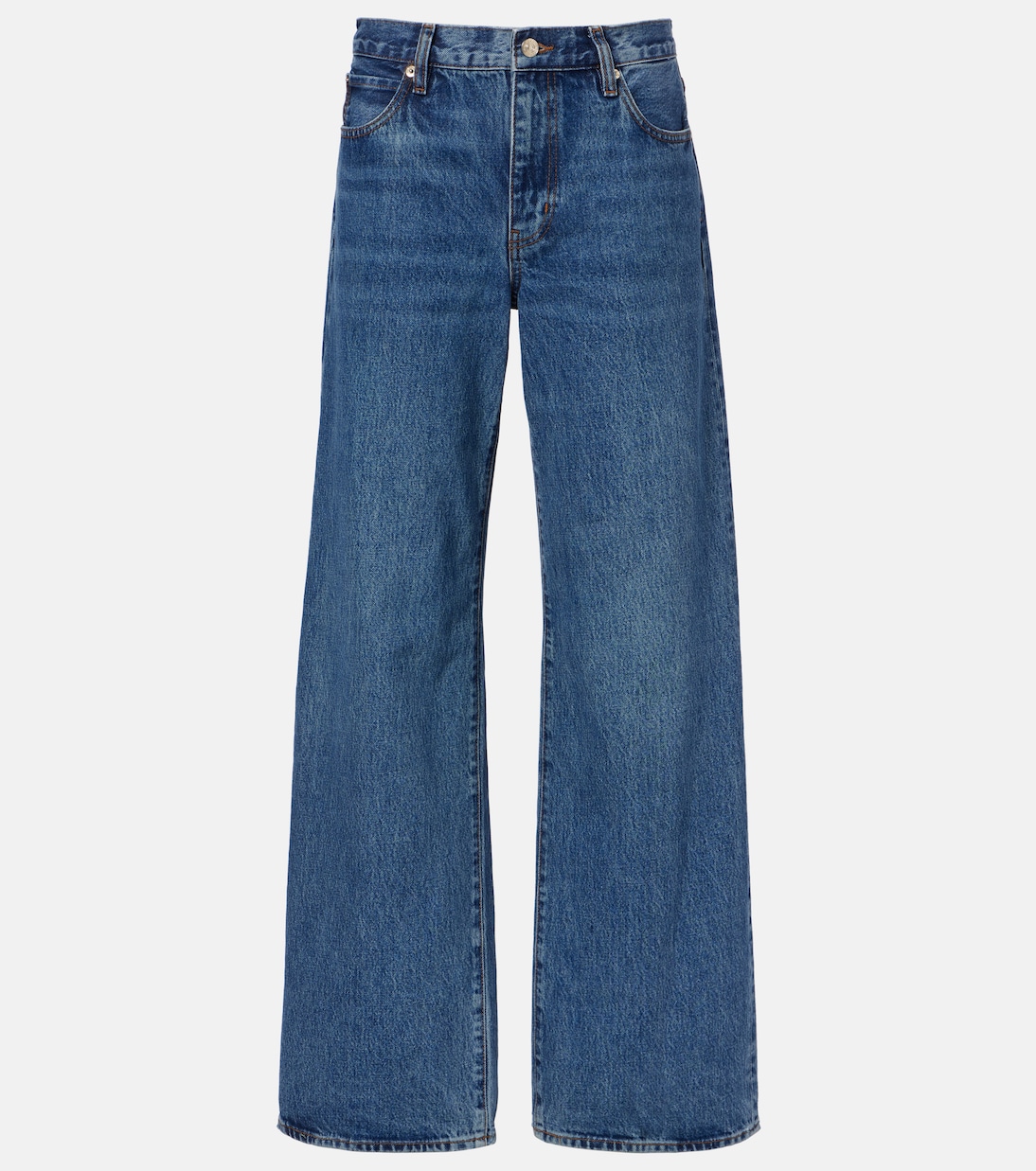 Bubble mid-rise barrel-leg jeans | Frame