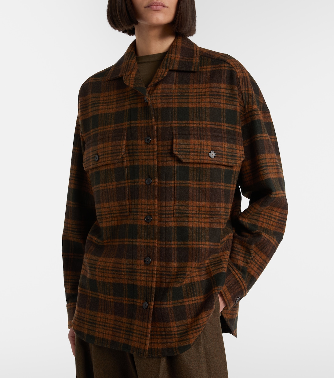 Darby checked wool and cashmere overshirt | Loro Piana