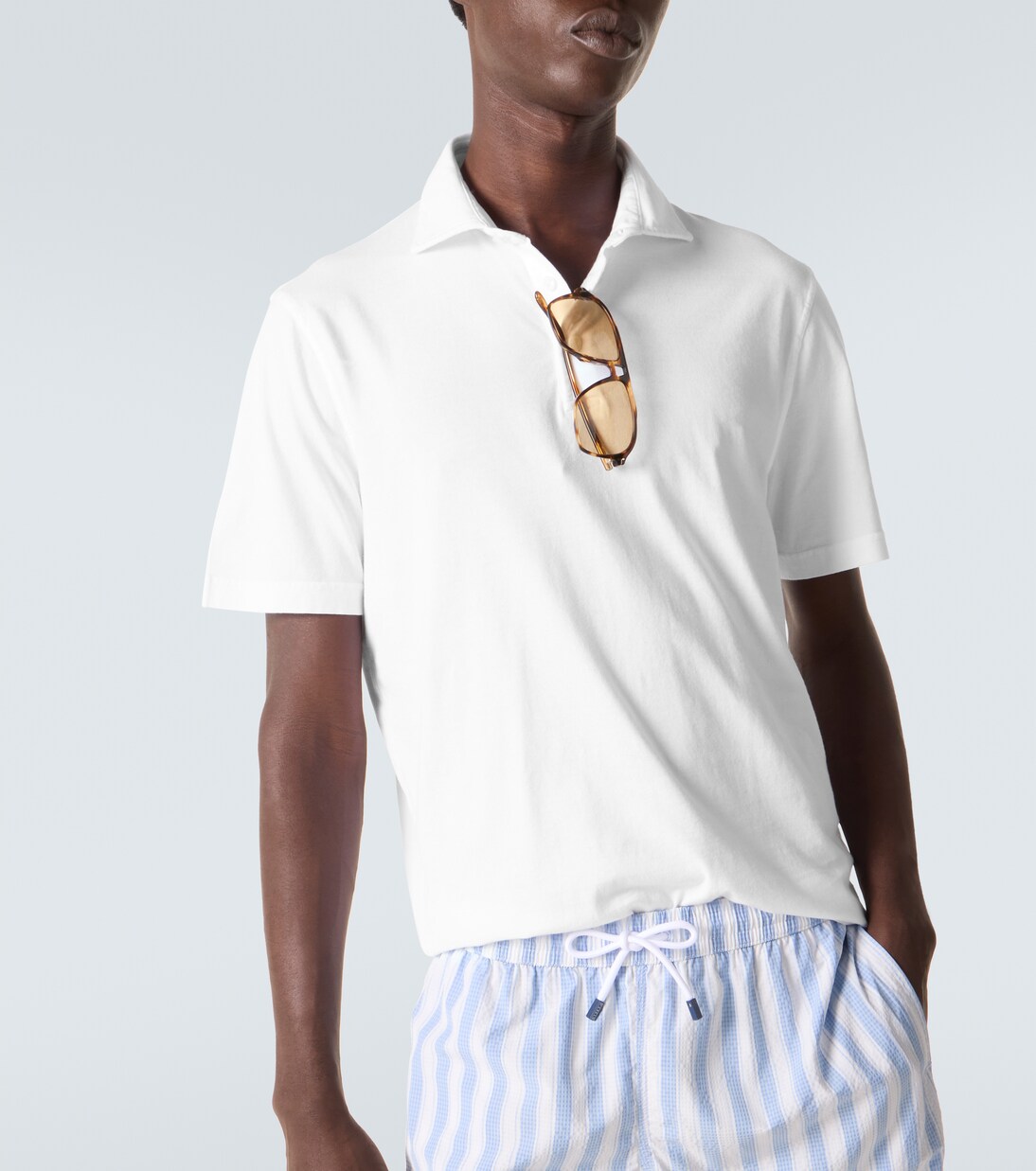 Polohemd Zero aus Baumwoll-Jersey | Fedeli