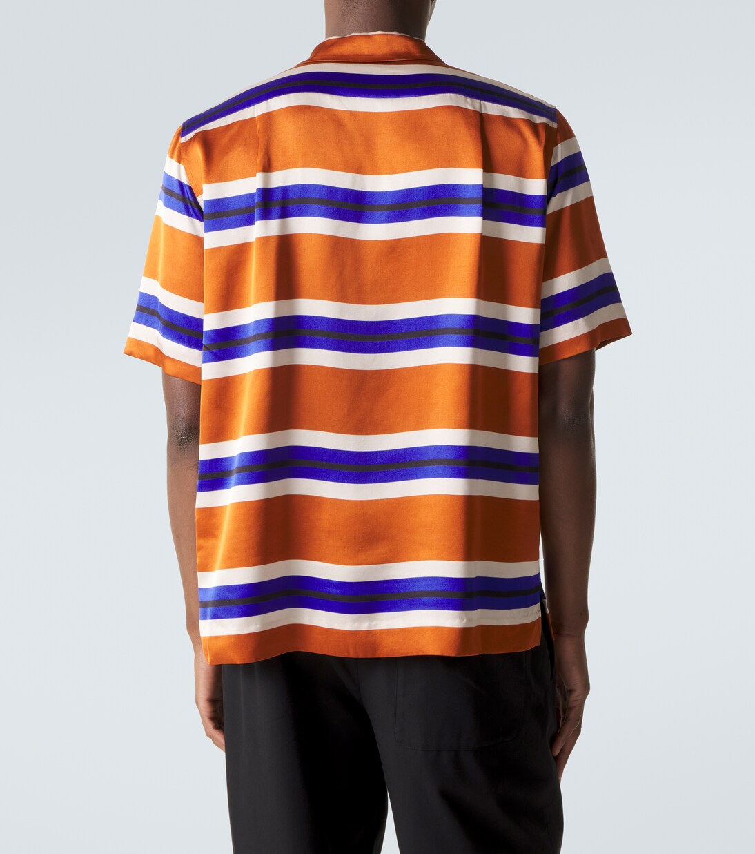 Embellished striped satin shirt | Dries Van Noten