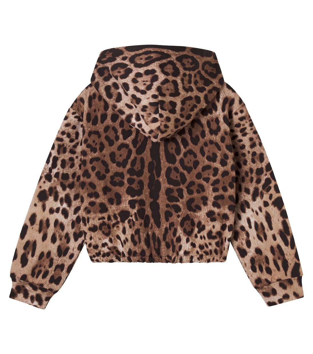 Leopard-print cotton hoodie | Dolce&Gabbana Kids