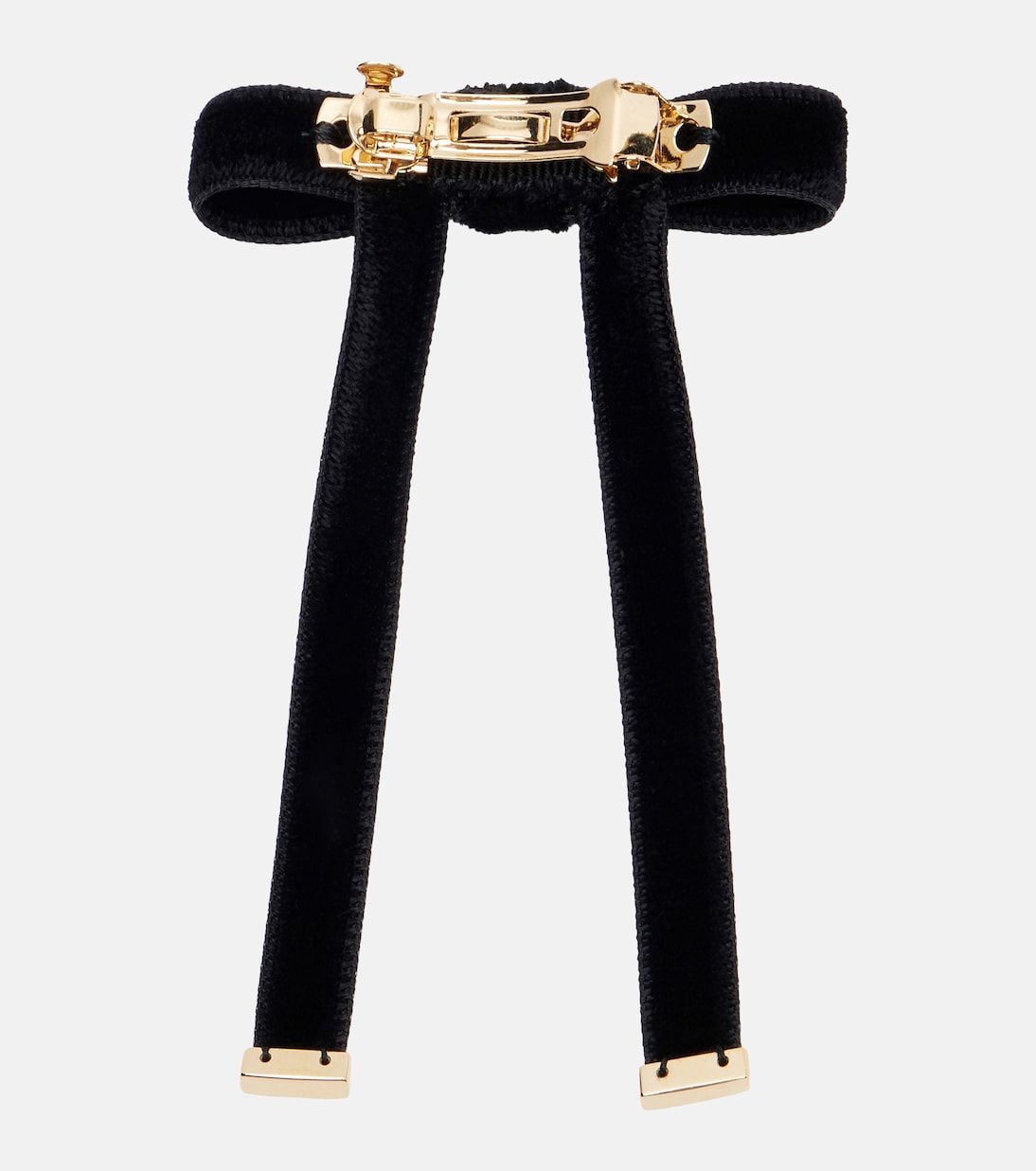 Set of 2 bow-detail velvet barrettes | Prada