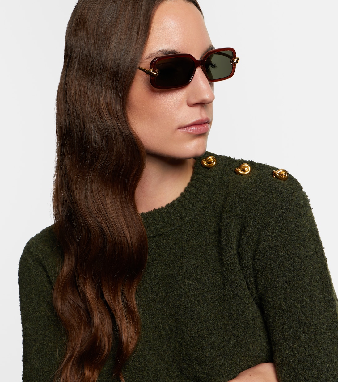 Knot rectangular sunglasses | Bottega Veneta