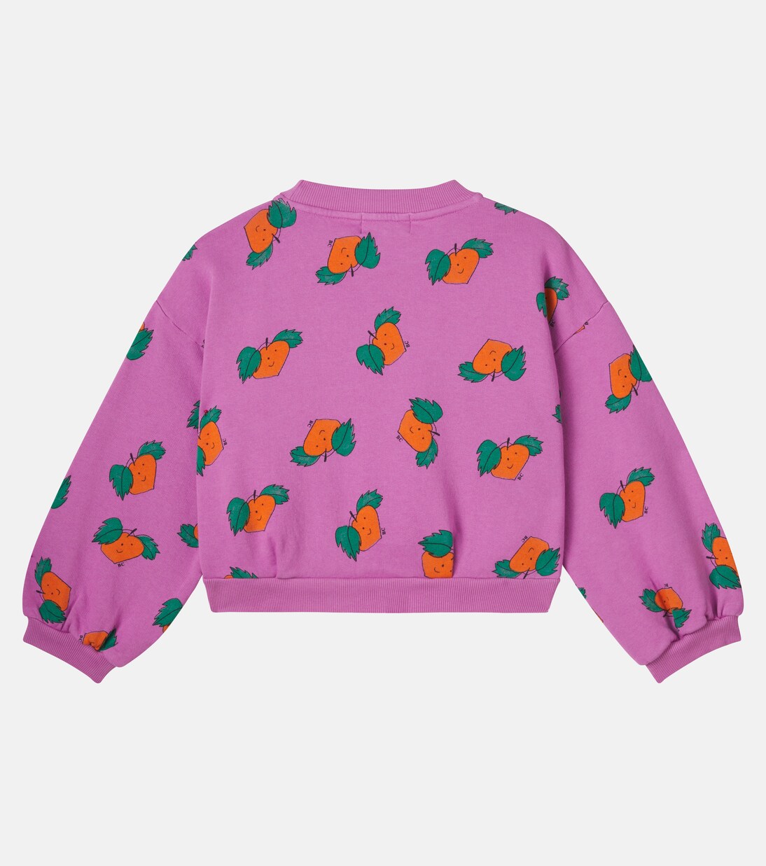 Tangerine cropped cotton sweatshirt  | Bobo Choses