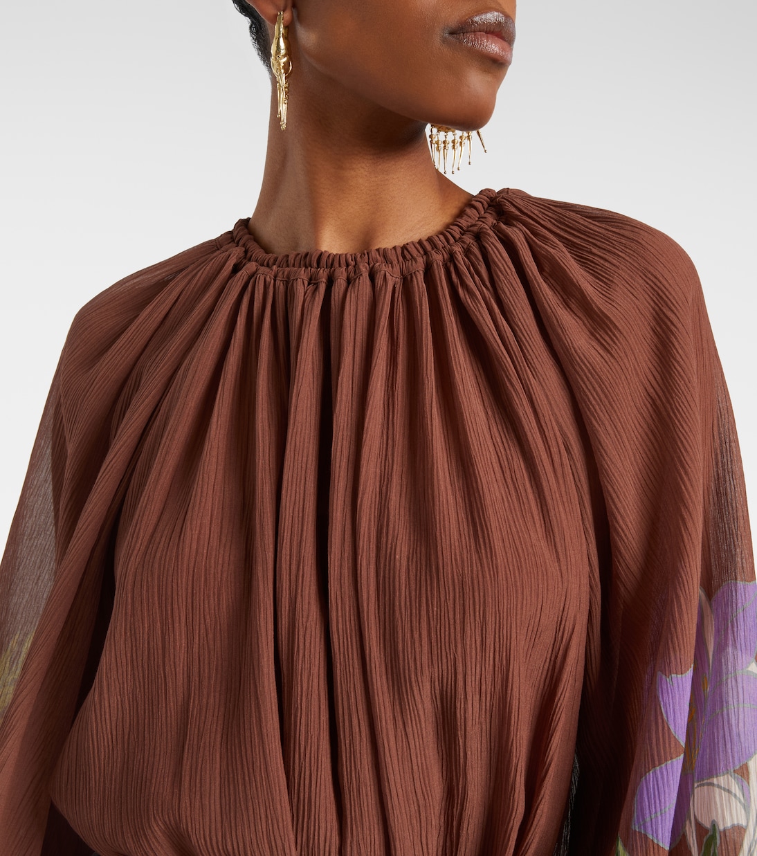 Midikleid Alfie aus Baumwolle und Seide | Alémais