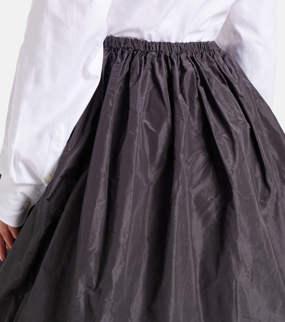 Mini-jupe en taffetas de soie | Prada