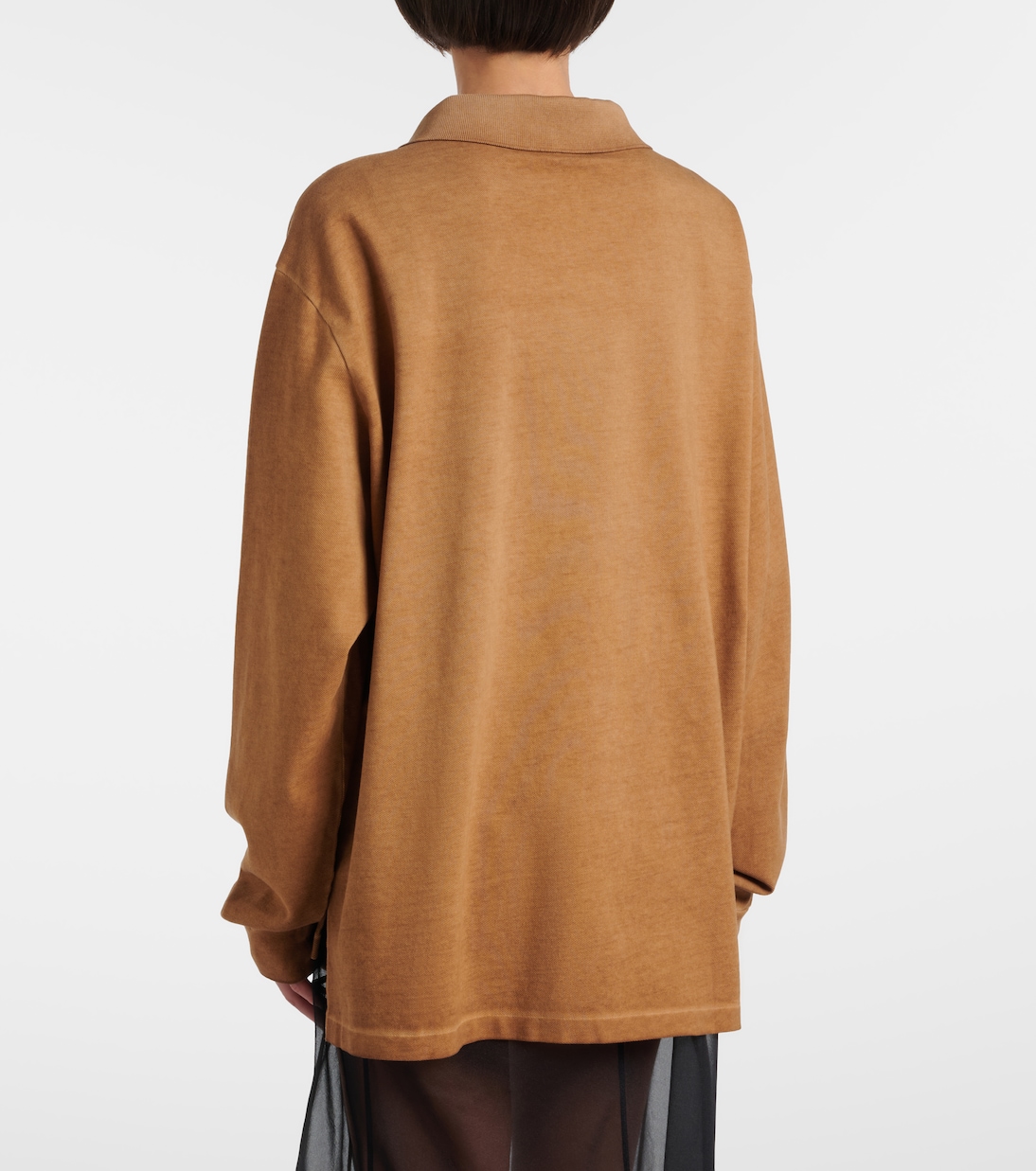 Polo oversize in piqué di cotone | Prada