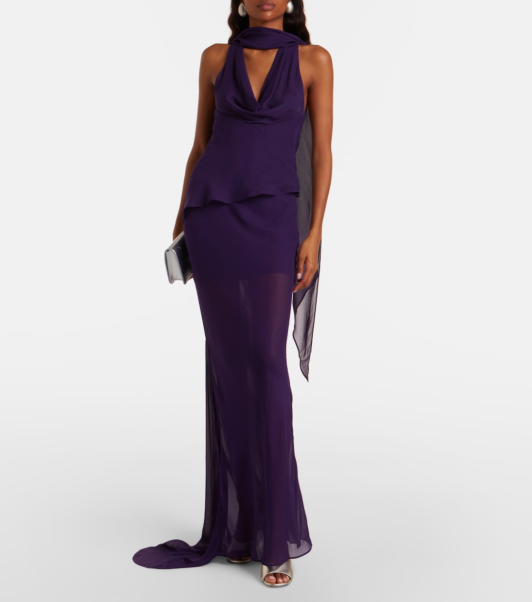 Top Diosa in georgette drappeggiato | De La Vali